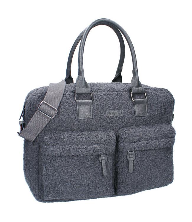 Luiertas Care Hello Little One in grijs – ruime teddy tas voor onderweg