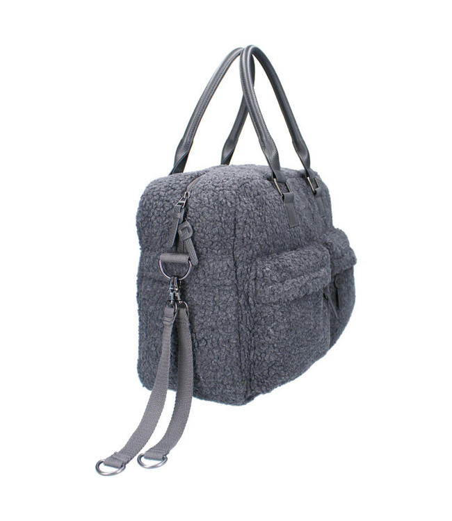 Luiertas Care Hello Little One in grijs – ruime teddy tas voor onderweg