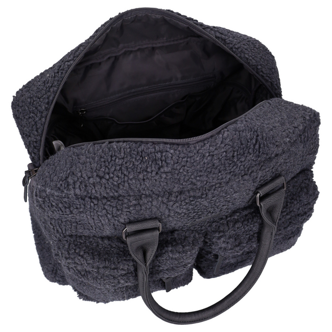Sac à Langer Care Hello Little One en gris – sac en teddy spacieux pour tous vos déplacements