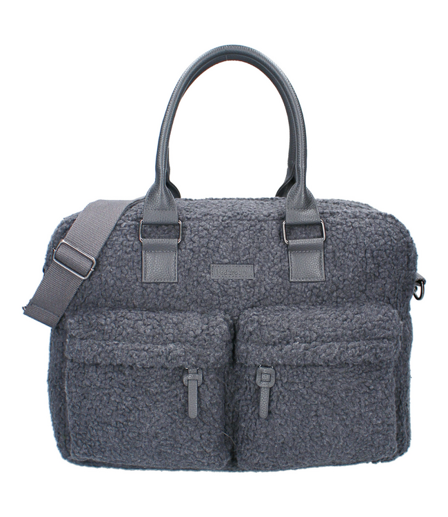 Luiertas Care Hello Little One in grijs – ruime teddy tas voor onderweg