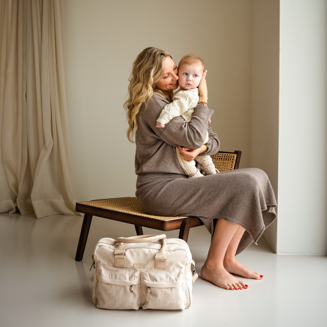 Care Diaper Bag Dream and Love in Beige – spacious teddy bag for on the go
