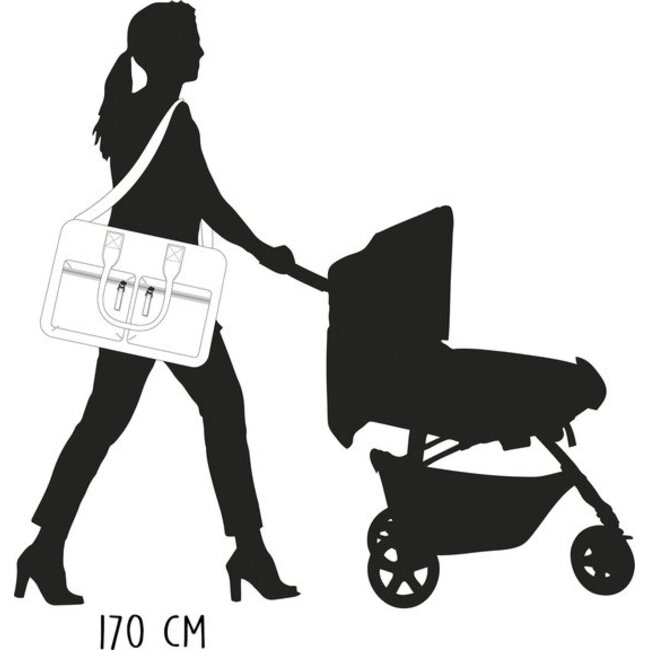 Luiertas luipaardprint – duurzame luiertas met verzorgingsmatje en kinderwagenhaken