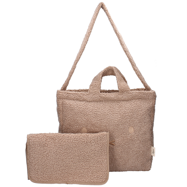 Miffy Diaper Bag in Brown – soft teddy bag for diapers and essentials