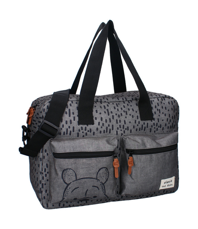 Luiertas Better Care Winnie the Pooh in grijs – zachte teddy tas voor onderweg