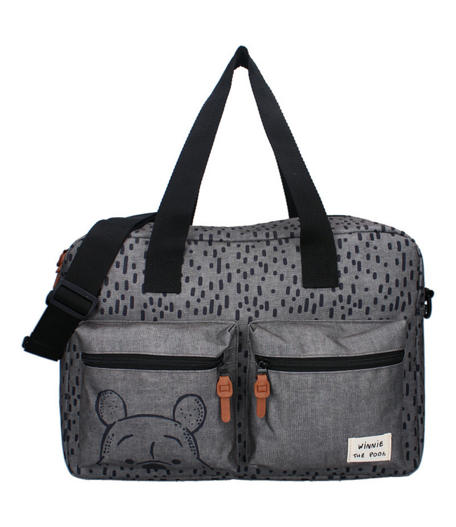 Luiertas Better Care Winnie the Pooh in grijs – zachte teddy tas voor onderweg