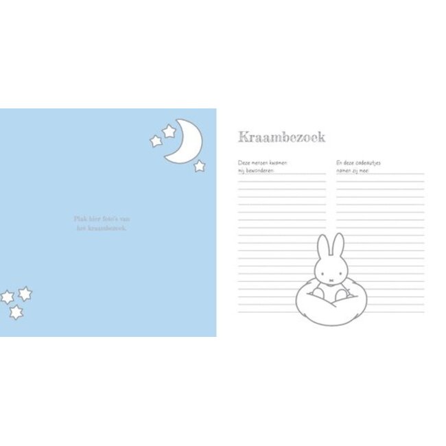Nijntje Baby’s Eerste Jaar boek in blauw – bewaak herinneringen van het eerste jaar