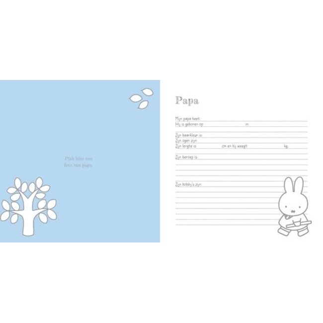 Nijntje Baby’s Eerste Jaar boek in blauw – bewaak herinneringen van het eerste jaar