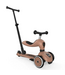 Kinderstep 2-in-1 Highwaykick 1 Push & Go in Mocha – om te duwen en te rijden, verstelbaar en veilig