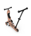 Kinderstep 2-in-1 Highwaykick 1 Push & Go in Mocha – om te duwen en te rijden, verstelbaar en veilig
