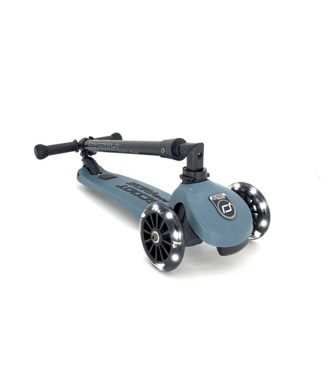 Kinderstep met LED Highwaykick 3 in Steel– veilige, stoere en lichtgevende step voor kinderen - Copy