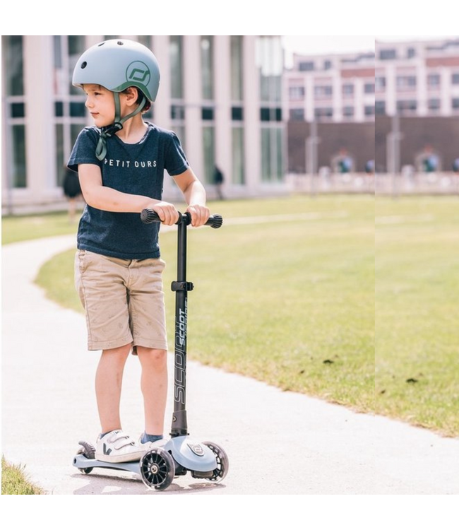 Kinderstep met LED Highwaykick 3 in Steel– veilige, stoere en lichtgevende step voor kinderen - Copy