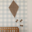 Handmade teddy fabric kite in taupe – soft decoration for the nursery and kids’ room