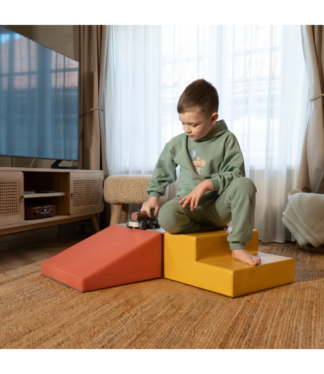 Foam blokken set mini Climbie in pastelroze – speel- en klimblokken voor peuters