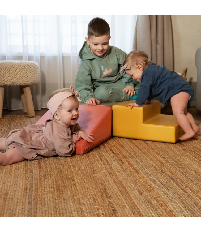 Foam blokken set mini Climbie in pastelroze – speel- en klimblokken voor peuters
