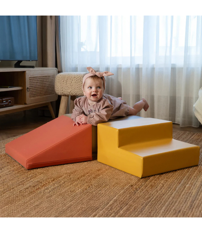 Foam blokken set mini Climbie in pastelroze – speel- en klimblokken voor peuters