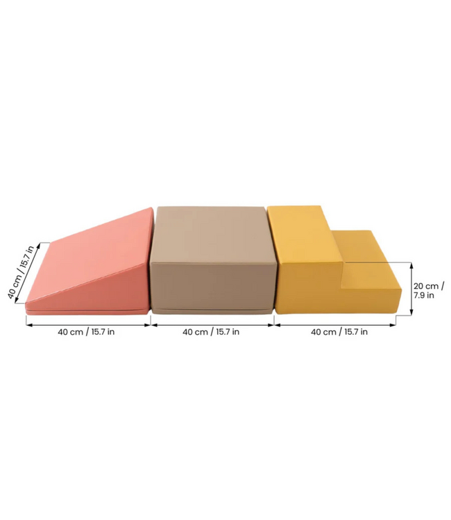 Foam blokken set mini Climbie in pastelroze – speel- en klimblokken voor peuters