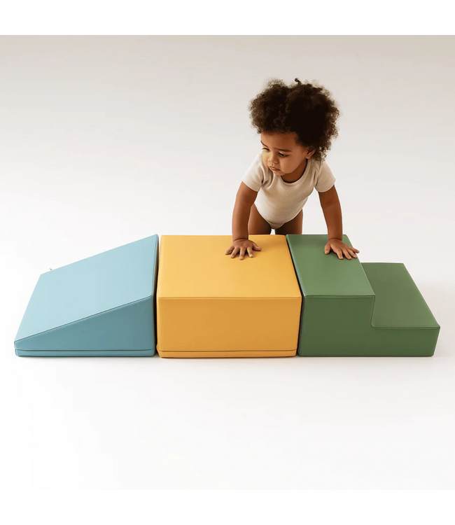 Foam blokken set mini Climbie in turquoise – speel- en klimblokken voor peuters