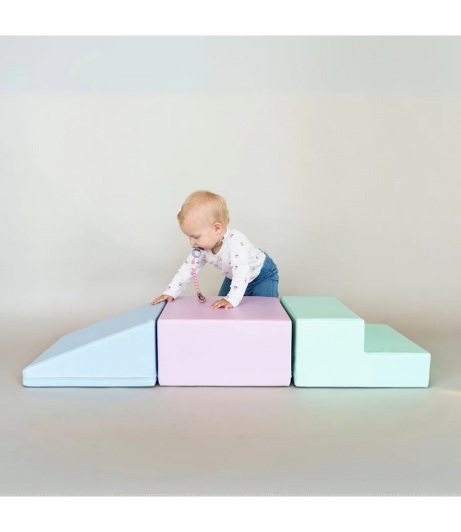 Foam blokken set mini Climbie in pastel kleuren – speel- en klimblokken voor peuters