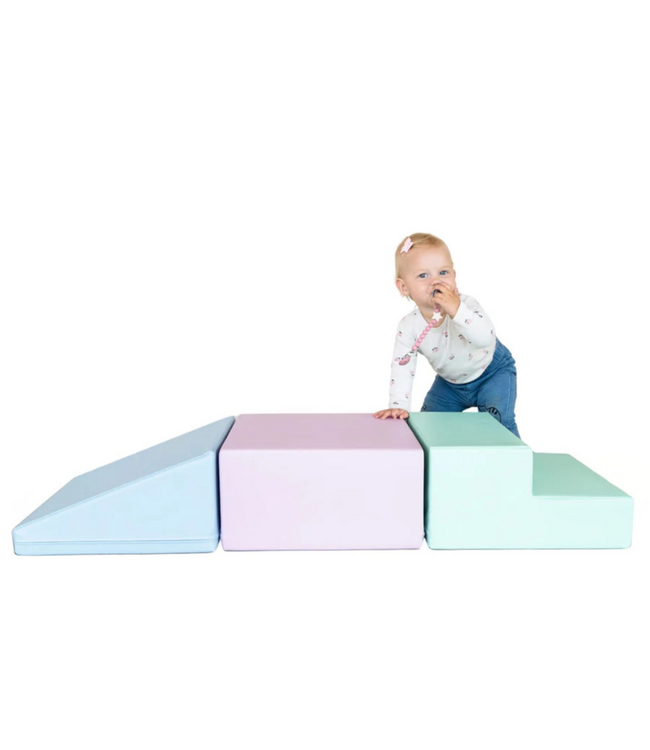 Foam blokken set mini Climbie in pastel kleuren – speel- en klimblokken voor peuters