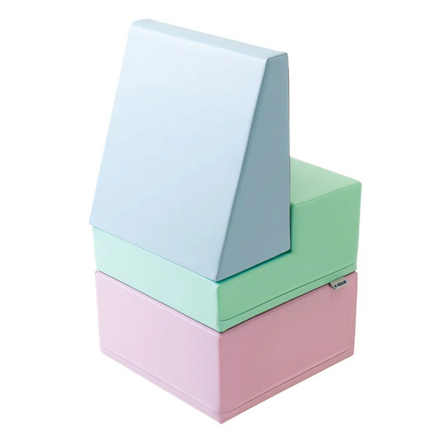 Ensemble de blocs en mousse mini Climbie pastel – blocs de jeu et d’escalade pour tout-petits