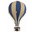 Super Balloon Decoratieve luchtballon maat L | Beige/blauw