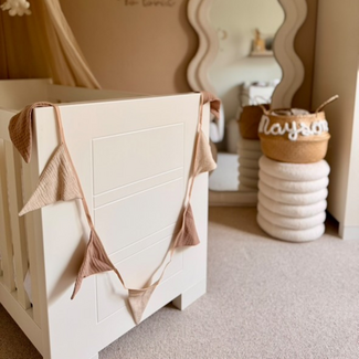 Handmade Fabric Bunting Banner | Beige