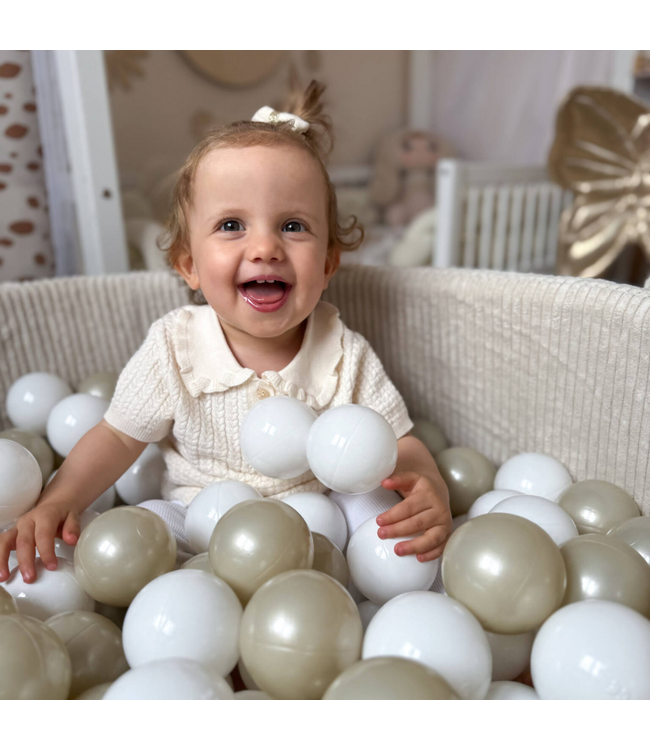 Ballenbak speelset met 200 zachte ballen | Corduroy | Beige