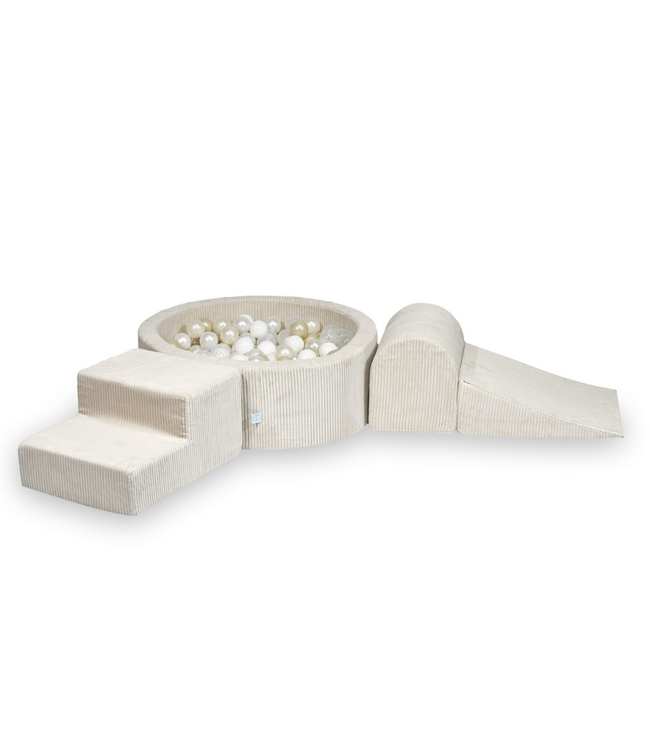 Ballenbak speelset met 200 zachte ballen | Corduroy | Beige