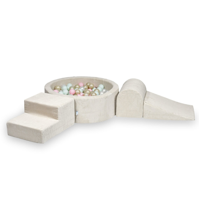 Bällebad-Spielset mit 200 weichen Bällen | Cord | Beige