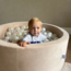 Soft velvet ball pit including 200 soft balls | Beige