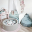 Grey ball pit with 200 soft balls – stylish and safe playtime fun