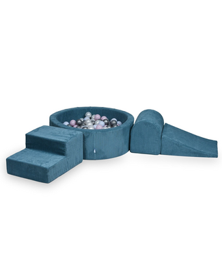 Mimii Ballenbak met 3 foamblokken – Corduroy | Blauw