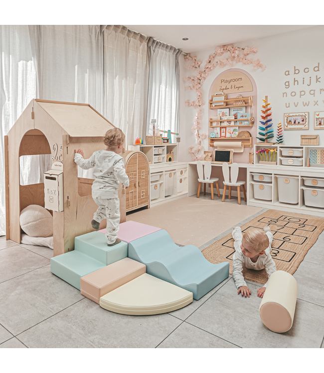 Foam blokken set Explorer – zachte en creatieve speelset in pastelkleuren