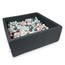 Square cotton ball pit with 600 soft balls – Grey