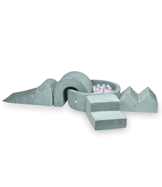 Mimii Speelset XL met ballenbak en 5 foamblokken – Corduroy | Mint