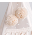 Decoratieve pompom tipi tent topper – Beige | Voor een speelse en gezellige kinderkamer