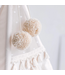 Decoratieve pompom tipi tent topper – Beige | Voor een speelse en gezellige kinderkamer