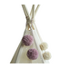 Decoratieve pompom tipi tent topper – Lila | Voor een speelse en gezellige kinderkamer