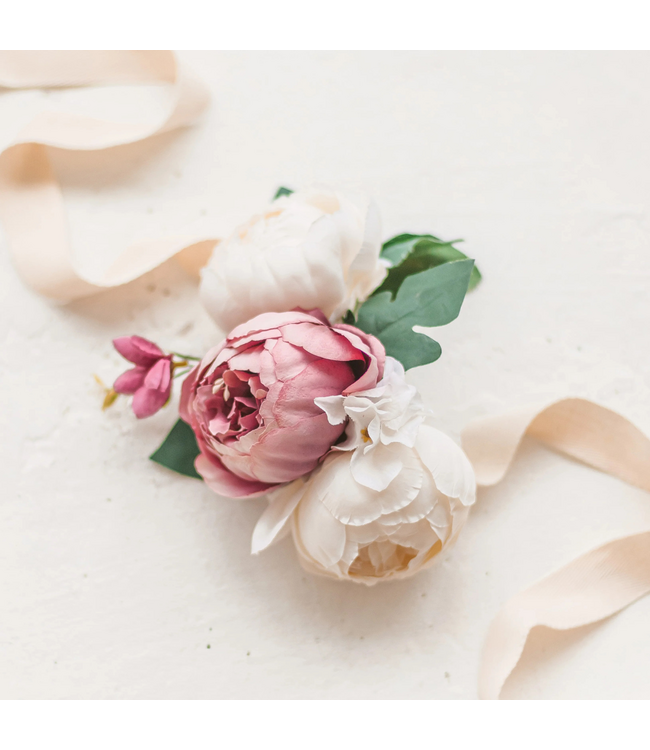 Decoratieve pioenrozen tipi tent topper – Roze | Voor een speelse en gezellige kinderkamer