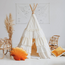 Tipi tent met speelse franje – Shabby Chic | Ecru | Gezellige speelhoek voor de kinderkamer