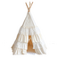 Teepee tent with playful fringes – Shabby Chic | Ecru | Cozy play corner for the kids’ room