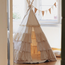 Tipi-Zelt mit verspielten Fransen – Shabby Chic | Ecru | Gemütliche Spielecke fürs Kinderzimmer