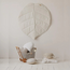 Leaf-shaped play mat made of linen – Sand | Soft, stylish and playful