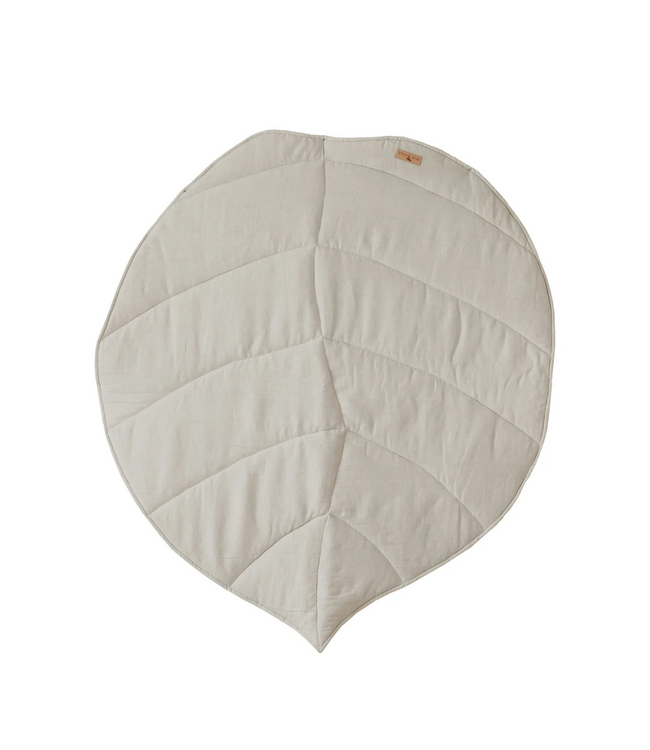 Bladvormig speelkleed van linnen – Sand | Zacht, stijlvol en speels