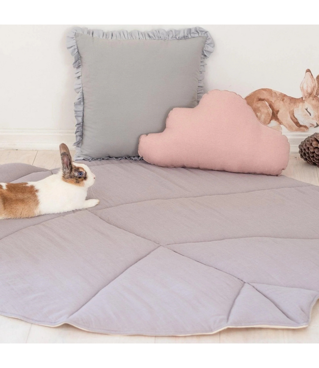 Wolkenkussen van linnen – Poeder roze | Zacht en stijlvol voor kinderkamer of speelhoek