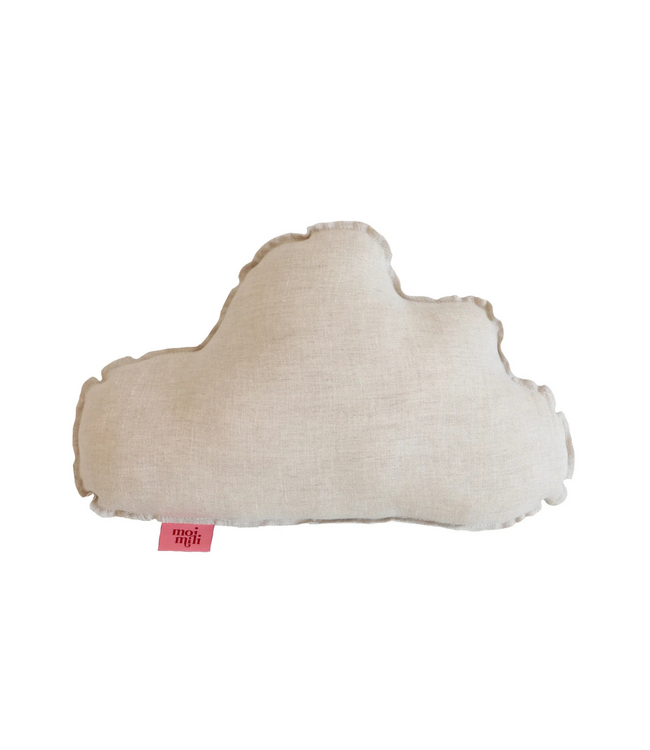 Wolkenkussen van linnen – Sand | Zacht en stijlvol voor kinderkamer of speelhoek