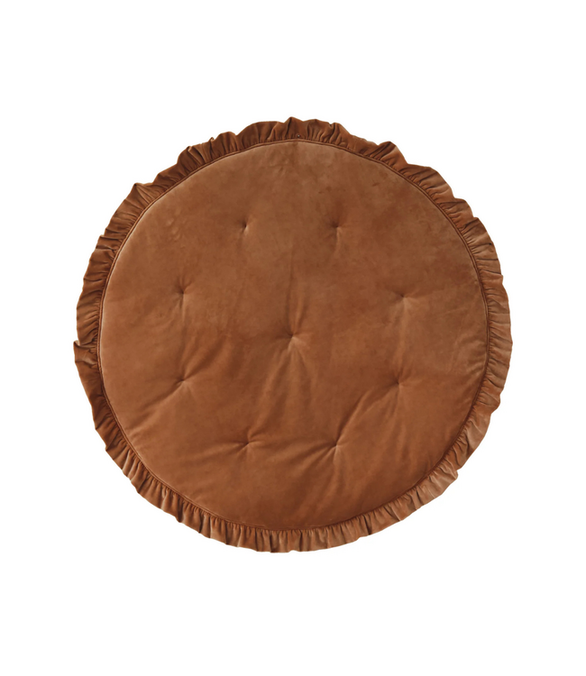 Speelkleed van zacht velvet met roezels – Caramel | Luxe en stijlvol speelplezier