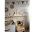 Guirlande en tissu faite main beige – décoration unique pour chambres d’enfants