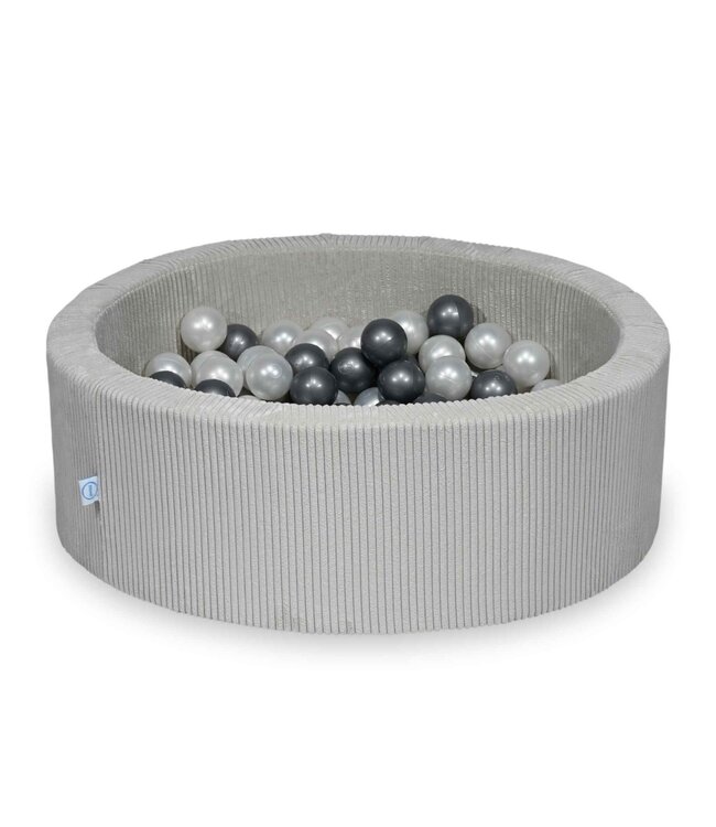 Ballenbak van zachte corduroy in stijlvolle grijstint