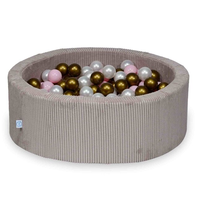 Corduroy ball pit in warm pink shade
